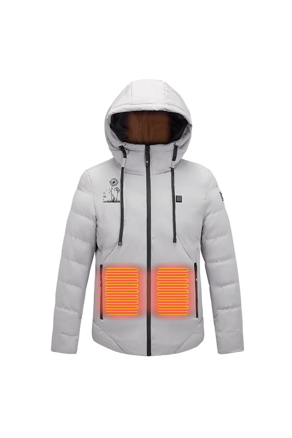 Heated Jacket,Winter Coats for Women,USB Intelligent Constant Temperature Heated Windproof Plus Size Coat for Men and Women Winter 4 Heated Jacket Coat