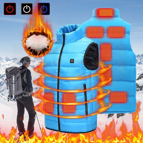 Tbopshirt Heated Vest,Winter Coats for Women,USB Intelligent Constant Temperature Heated Windproof Plus Size Coat for Men and Women Winter 9 Heated Jacket Coat