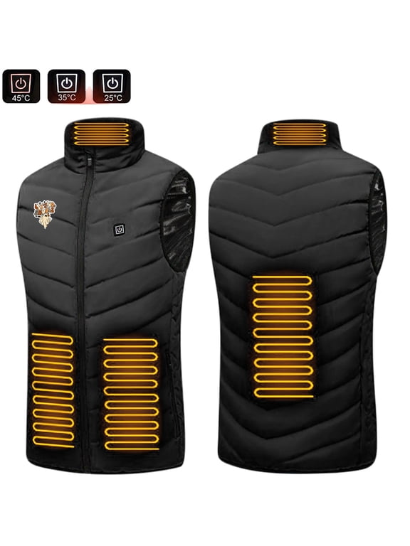 Heated Vest,Winter Coats for Women,Christmas Plus Size Heated Coat for Men and Women 4 Heating Heated Jacket Winter Heating Coat
