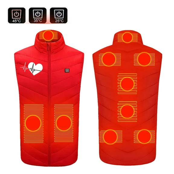Tbopshirt Heated Vest,Winter Coats for Women,Plus Size Heated Coat for Men and Women 9 Heating Heated Jacket Winter Heating Coat