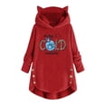thumbnail image 1 of Tbopshirt Hoodies Pullover Hooded Sweatshirts for Women,Plus Size Essential Crewneck Sweatshirts Christmas Plush Hooded Long Sleeve Pullover Print Top, 1 of 3