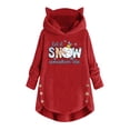 thumbnail image 1 of Tbopshirt Hoodies Pullover Hooded Sweatshirts for Women,Plus Size Essential Crewneck Sweatshirts Christmas Plush Hooded Long Sleeve Pullover Print Top, 1 of 3