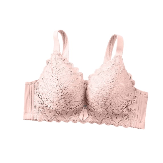 Tbopshirt Lace Bras for Women Plus Size,Push up Bras,Women's Solid Lace Bra Thickened Bra Gathered Sagging Daily Bra,Women's T-Shirt Bras