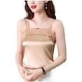 thumbnail image 1 of Tbopshirt Lace Camisole Tank Tops for Women Silk Square Neck Sleeveless Casual Fashion Solid Color Summer Pullover,M, 1 of 5
