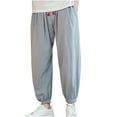 thumbnail image 1 of Tbopshirt Linen Pants Men Plus Size,Mens Fashion Casual Pants Gifts for Men,Men's Outdoor Leggings Cotton and Linen Pants, 1 of 5