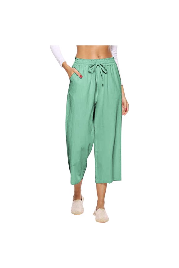 Linen Pants Women Plus Size,Womens Fashion Casual Pants Gifts for Women,Comfortable Cropped Leisure Time Pants Color Sweatpants Yoga Pants