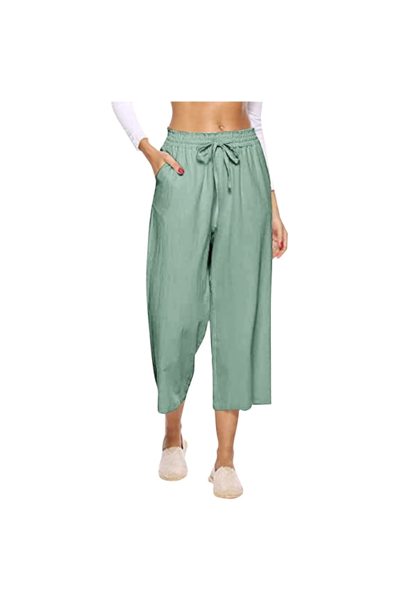 Linen Pants Women Plus Size,Womens Fashion Casual Pants Gifts for Women,Comfortable Cropped Leisure Time Pants Color Sweatpants Yoga Pants