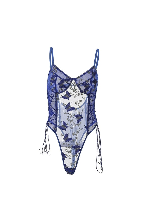 Lingerie for Women Clearance Up to 50% off,Womens Lingeries Camisole Floral Fashion Lace Embroidered Belt Lace Up Lingerie Bodysuit,Valentines Day Gift for Her