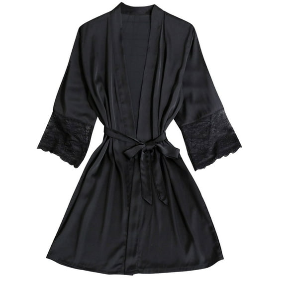 Tbopshirt Lingerie for Women,Womens Lingeries Women's Comfortable and Versatile Lace Stitching Oversized Pajamas Pajama Skirt With Belt,Valentines Day Gift for Her