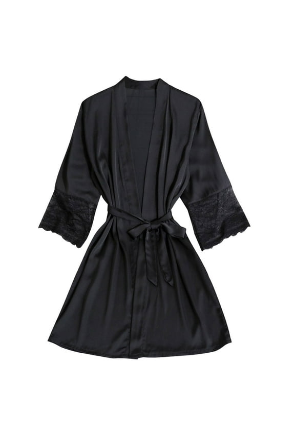 Lingerie for Women,Womens Lingeries Women's Comfortable and Versatile Lace Stitching Oversized Pajamas Pajama Skirt With Belt,Valentines Day Gift for Her