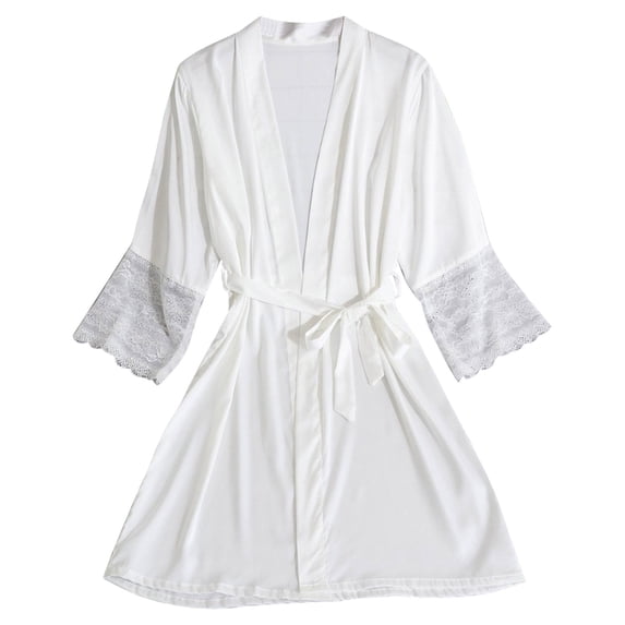 Tbopshirt Lingerie for Women Clearance Up to 50% off,Womens Lingeries Women's Comfortable and Versatile Lace Stitching Oversized Pajamas Pajama Skirt With Belt,Valentines Day Gift for Her