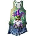 thumbnail image 1 of Tbopshirt Mardi Gras Tank Tops Carnival Graphic Round Neck Casual Sleeveless Summer Shirts Womens,XL, 1 of 5