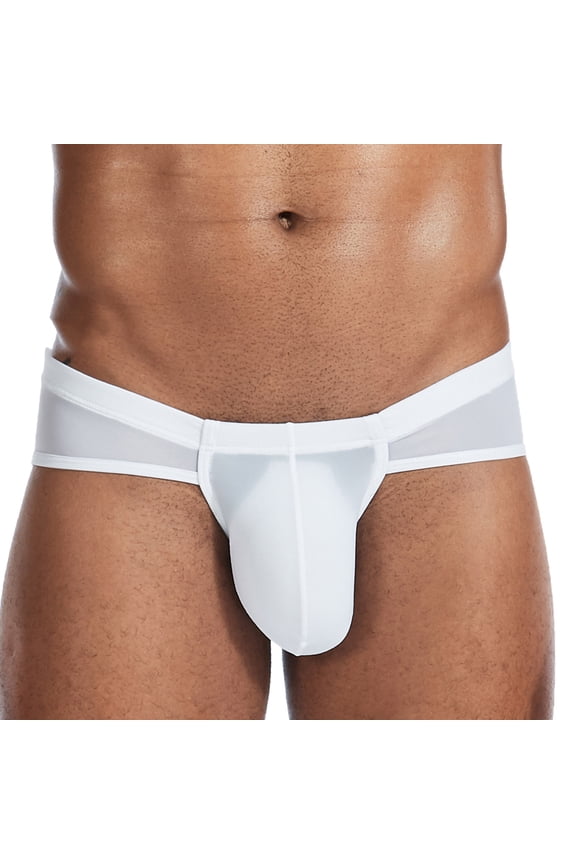 Men's Brief Underwear Clearance,Men's Color Briefs Fashion Underwear Personalized Low-waist Hoop Panties Buttock Covering Briefs,Mens Gift