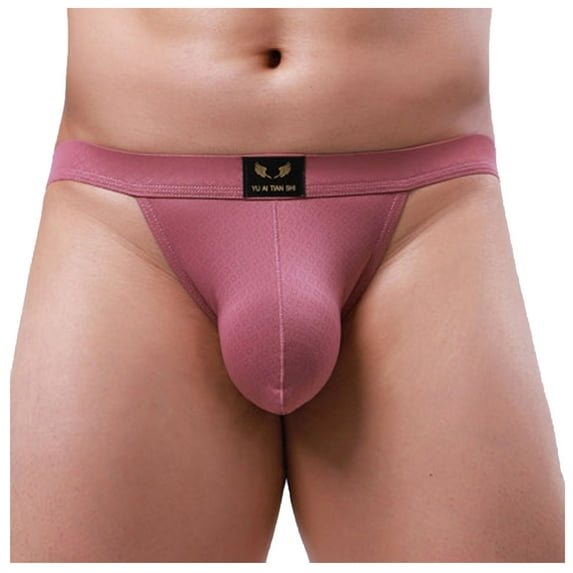 Tbopshirt Men's Brief Underwear Clearance,Men's Color Briefs Fashion Underwear Personalized Low-waist Hoop Panties Buttock Covering Briefs,Mens Gift