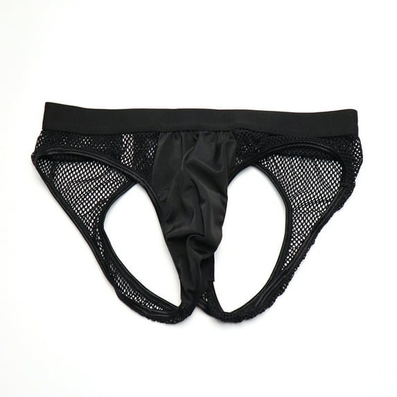 Tbopshirt Men's Brief Underwear,Men's Ice Silk Underwear Low Waist Sexy U Bag Traceless T-shaped Underwear,Mens Gift