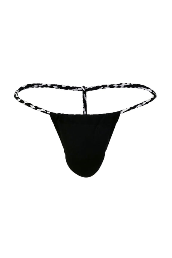 Men's Brief Underwear,Men's Color Briefs Fashion Underwear Personalized Low-waist Hoop Panties Buttock Covering Briefs,Underwear String Bikini Briefs,Mens Gift