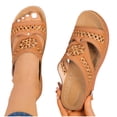 thumbnail image 1 of Tbopshirt Orthopedic Wedge Sandals for Women Dressy Wide Width,Plantar Fasciitis Feet Sandal with Arch Support,Comfortable Casual Open Toe Slides Summer Beach, 1 of 7