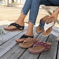 thumbnail image 1 of Tbopshirt Orthopedic Womens Sandals Dressy Wide Width Flip Flops with Arch Support Open Toe Comfortable Wedge Thong Casual Summer Slippers, 1 of 9