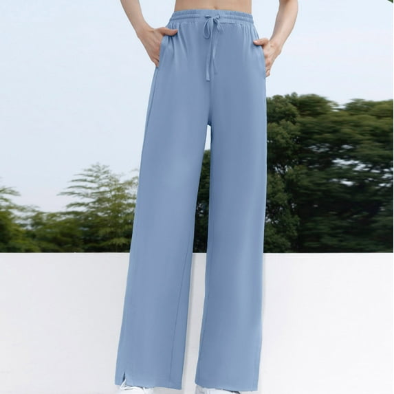 Tbopshirt Pants for Women Plus Size Women's Wide Leg Pants With Loose Drape,High Elasticity,Sun Protection,Quick Drying Sports Pants Loose Causal Pants