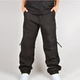 thumbnail image 1 of Tbopshirt Pants for Men Solid Multi-Pocket Washed Overalls Outdoor Casual Pants Trousers Sweatpants, 1 of 5