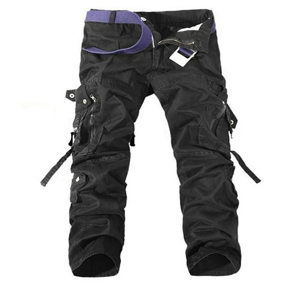 Tbopshirt Pants for Men Solid Multi-Pocket Washed Overalls Outdoor Casual Pants Trousers Sweatpants