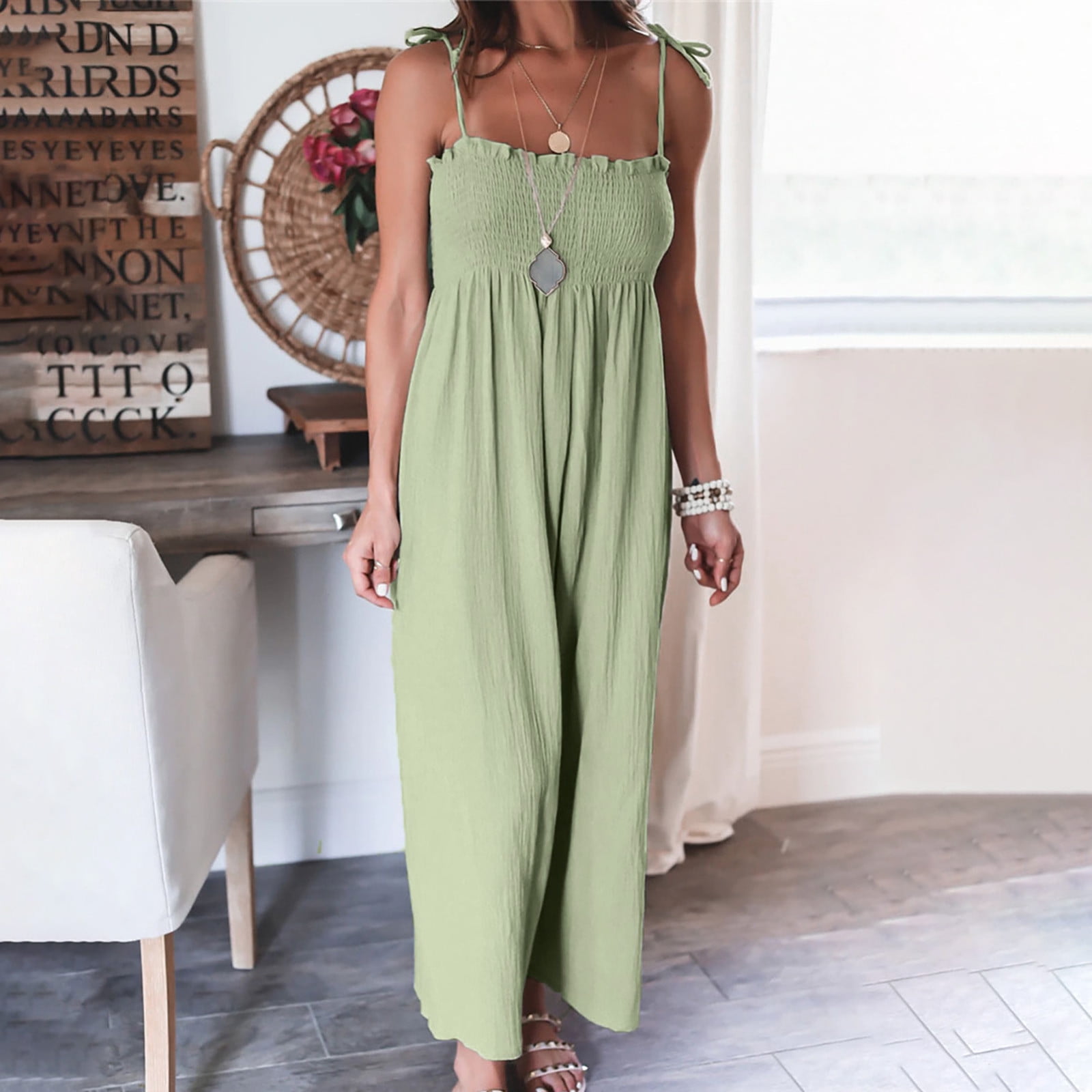 pleated shirt style jumpsuit dress Chain Detail High Neck Pleated Jumpsuit - Black