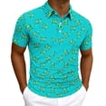 thumbnail image 1 of Tbopshirt Mens Shirts Short Sleeved Plus Size with Collar Business Collar Casual Sports Printed Button Top Shirt,S-3XL, 1 of 6