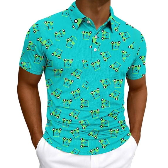 Tbopshirt Mens Shirts Short Sleeved Plus Size with Collar Business Collar Casual Sports Printed Button Top Shirt,S-3XL