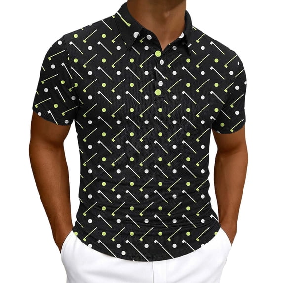 Tbopshirt Mens Shirts Short Sleeved Plus Size with Collar Business Collar Casual Sports Printed Button Top Shirt,S-3XL