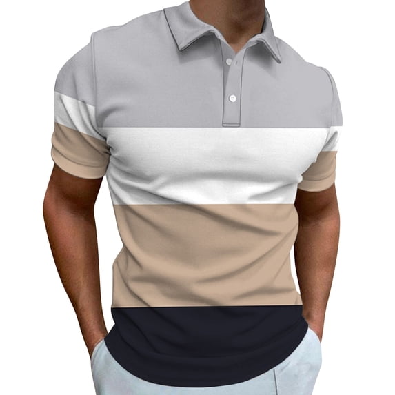 Tbopshirt Short Sleeved Shirts for Men Plus Size with Collar Business Collar Casual Sports Printed Button Top Shirt,S-5XL