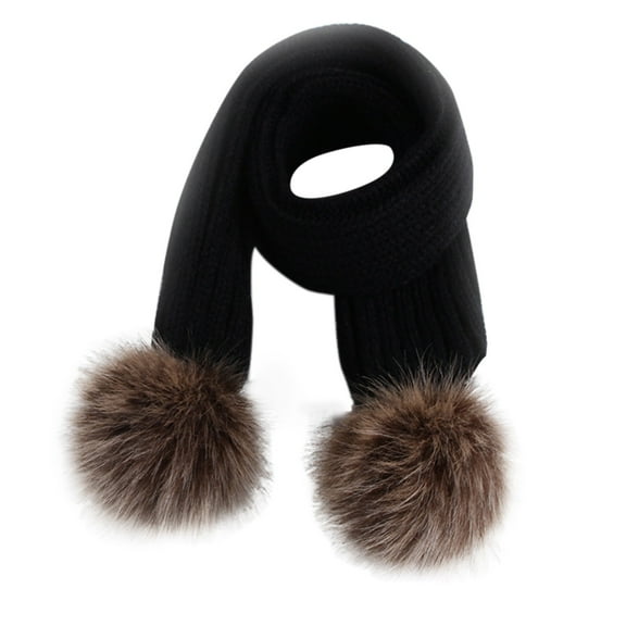 Tbopshirt Scarf for Women,Gifts for Women,Christmas Gifts Children's Winter Warm Knitted Raccoon Dog Ball Double Ball Baby Scarf Womens Scarves