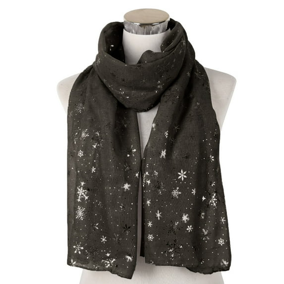 Tbopshirt Scarf for Women,Gifts for Women,Christmas Gifts Women Christmas Festive Winter Snowflake Print Warm Winter Snow flake Scarf Womens Scarves