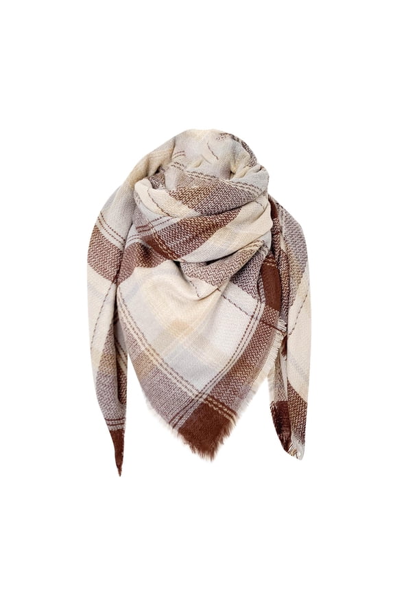 Scarf for Women,Gifts for Women,Christmas Gifts Women Fashion Pashmina Shawl Wrap Cape PlaidTassel Knitting Cardigan Scarf Womens Scarves