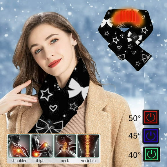 Tbopshirt Scarf for Women,Gifts for Women,Smart USB Charging Neck and Shoulder Winter Cold Protection and Warm Heating Men and Women Scarf,Womens Scarves