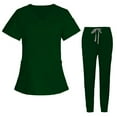 thumbnail image 1 of Tbopshirt Scrub Sets for Womens Tops Valentines Day Gifts for Her,Fashionable Pocket V-neck Protective Work Clothes Short Sleeved V-neck Top/shirt Set,Valentine's Day Women'S Scrubs, 1 of 4