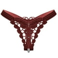 thumbnail image 1 of Tbopshirt Sexy Lingerie for Women Clearance Up to 50% off,Womens Lingeries Fashion Lace Women Solid Comfort Underwear Skin Friendly Briefs Panty Intimates Thon,Valentines Day Gift for Her, 1 of 5