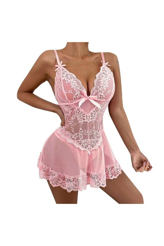 Sexy Lingerie for Women,Womens Lingeries Set Women Exquisite Plus Size Lace Lingerie Bra -Briefs Set Cut-Out Sleepwear,Valentines Day Gift for Her