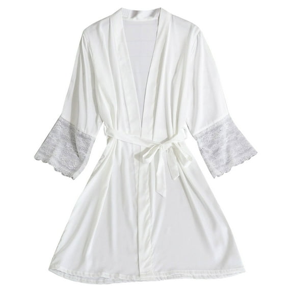 Tbopshirt Lingerie for Women Clearance Up to 50% off,Womens Lingeries Women's Comfortable and Versatile Lace Stitching Oversized Pajamas Pajama Skirt With Belt,Valentines Day Gift for Her