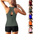 thumbnail image 1 of Tbopshirt Summer Bathing Suits Tummy Control 3 Piece Tankini Swimsuits for Women Swim Tank Tops with Bra and High Waist Bottom Beach, 1 of 6