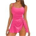thumbnail image 1 of Tbopshirt Summer Womens Tankini Swimsuits with Skirt 2 Piece Tummy Control Sleeveless Bathing Suits, 1 of 9