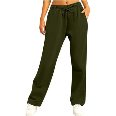 Tbopshirt Sweatpants for Women Clearance,Womens Sweatpants With Pockets,Solid Color Casual High Waisted Sports Elastic Waist Drawstring Sweatpants,Plus Size Joggers Sweatpants,Fall Savings Deals