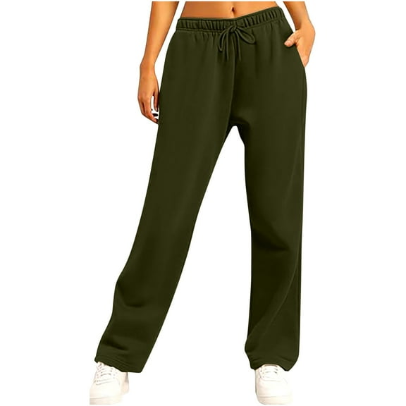 Tbopshirt Sweatpants for Women,Fall Womens Sweatpants With Pockets,Solid Color Casual High Waisted Sports Elastic Waist Drawstring Sweatpants,Plus Size Joggers Sweatpants