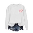 thumbnail image 1 of Tbopshirt Sweatshirt for Women Valentine's Day Crew Neck Heart Graphic Loose Hoodless Sweatshirts Long Sleeve Pullover Tops White,S, 1 of 4