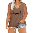 thumbnail image 1 of Tbopshirt Tank Tops for Women,Womens tops,Women Summer Trendy Printed V Neck Sleeveless Tee Shirts Women Casual Tee,T-shirt Vest Tee Blouse,Womens Fashion, 1 of 6