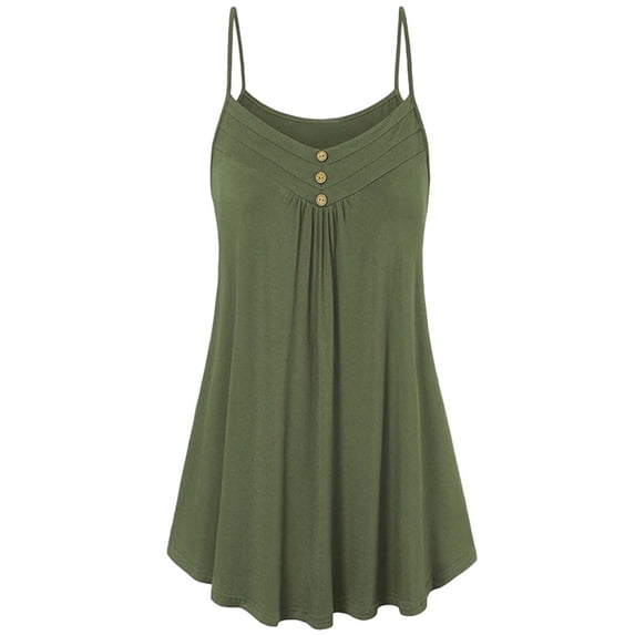 Tbopshirt Tank Tops for Women,Womens tops,Women Summer Loose Button V Neck Cami Tank Tops Vest Blouse,T-shirt Vest Tee Blouse,Womens Fashion
