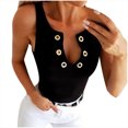 thumbnail image 1 of Tbopshirt Tank tops for Women Clearance,Womens tops,Casual Loose Round-neck Vest Loose Solid Sleeveless Vest Sexy top,T-shirt Vest Tee Blouse,Womens Fashion Summer Savings Deals, 1 of 5