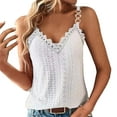 thumbnail image 1 of Tbopshirt Tank tops for Women Clearance,Womens tops,Women's Summer Fashion Womens Sexy Lace Casual V-Neck Vest Blouse T-Shirt,T-shirt Vest Tee Blouse,Camisoles for Women Plus Summer Savings Deals, 1 of 5