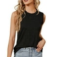 thumbnail image 1 of Tbopshirt Tank tops for Women Clearance,Womens tops,Women's Round- Neck Solid Color top,T-shirt Vest Tee Blouse,Womens Fashion Summer Savings Deals, 1 of 7