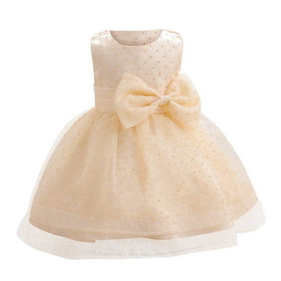Tbopshirt Toddler Clothing,Toddler Baby Girls Children's Sleeveless Lace Bow Mesh Dress Gauze Dress Princess Dress