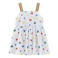 thumbnail image 1 of Tbopshirt Toddler Clothing,Toddler Kids Baby Girls Fashion Cute Sleeveless Sweet Heart Rainbow Print Slip Dress, 1 of 1